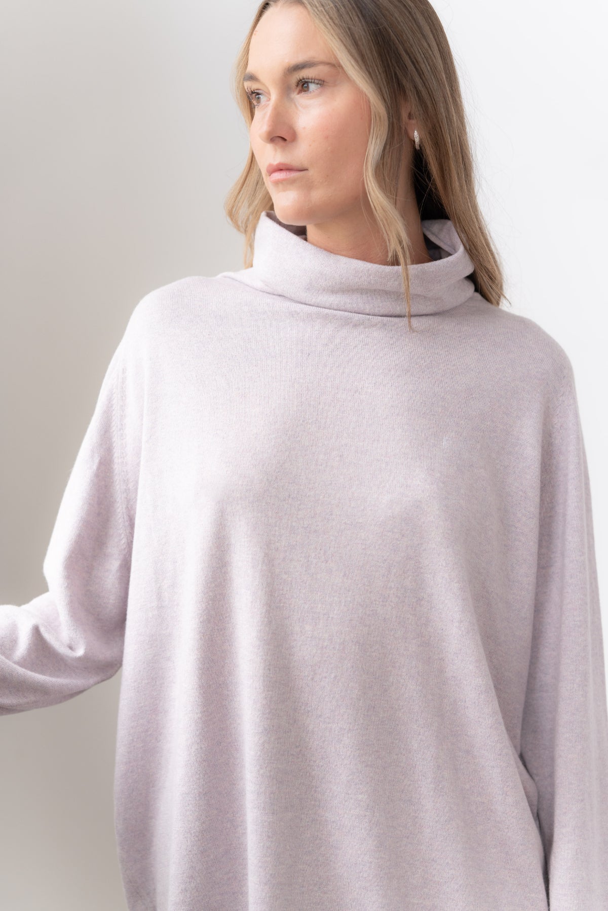 Mock Neck 'Boyfriend' Soft Sweater