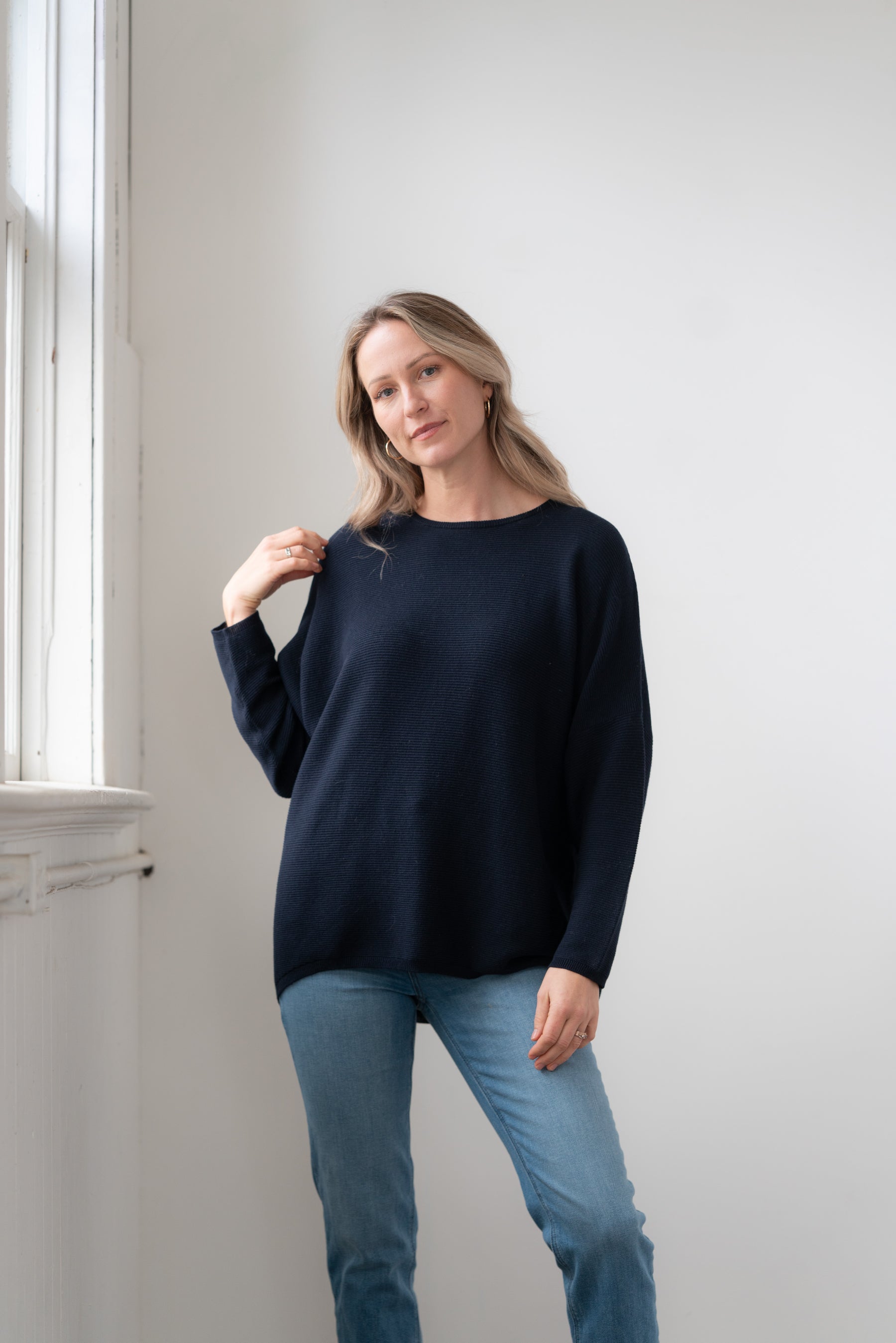 Ribbed Sara Crew Sweater