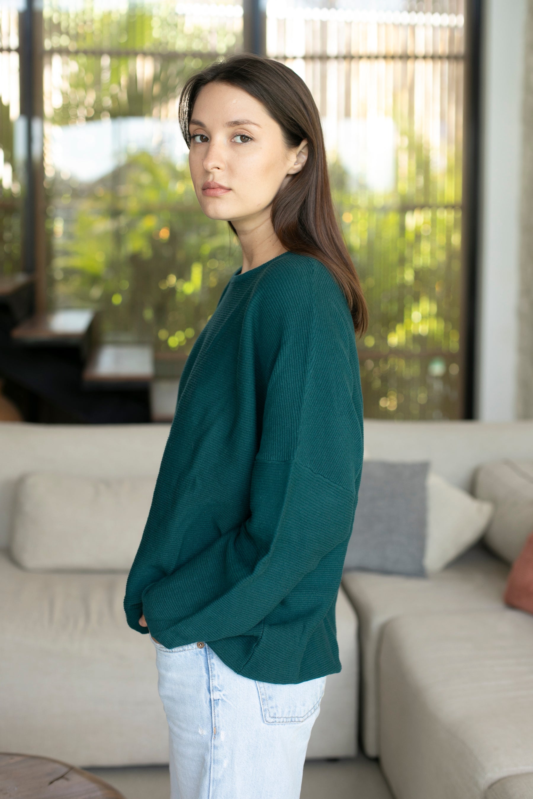 Ribbed Sara Crew Sweater