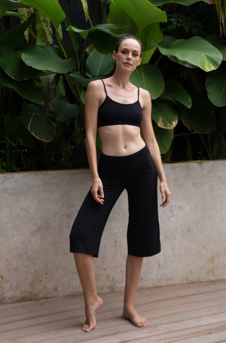 Organic Bamboo Yoga Pants Black l