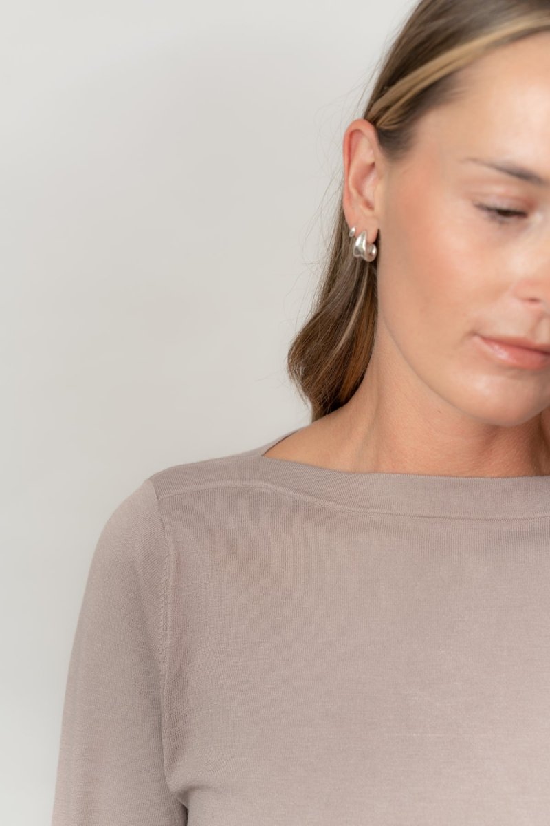 Boat Neck Bamboo Sweater - Echo Verde Clothing