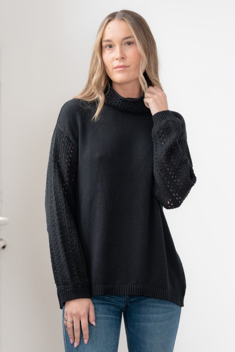 Calla Cowl Sweater - Echo Verde Clothing