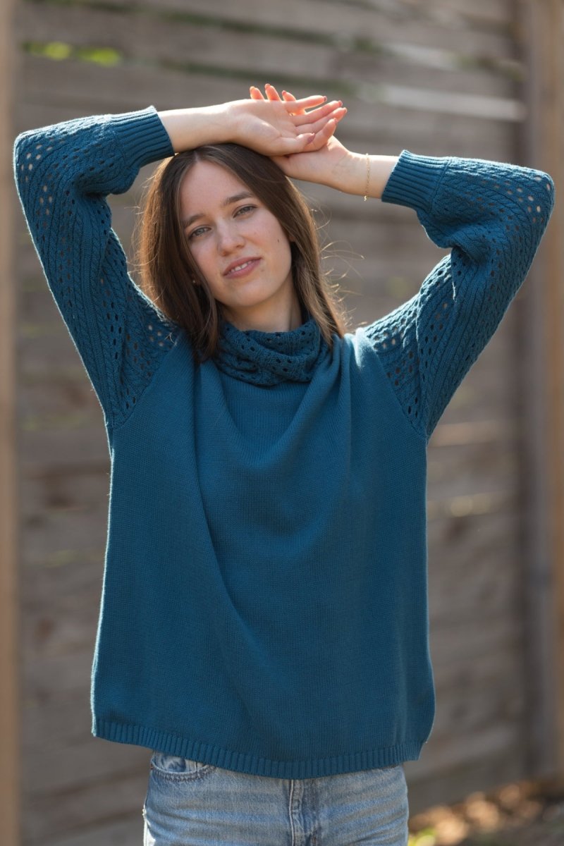 Calla Cowl Sweater - Echo Verde Clothing