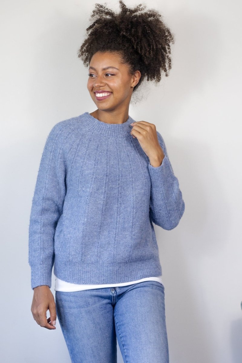 Caribou Cable Knit Crew Sweater - Echo Verde Clothing