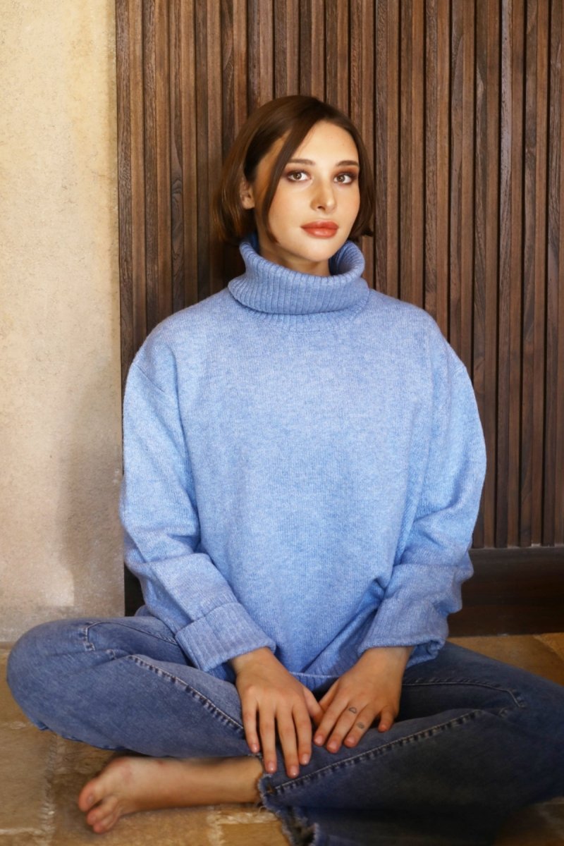 Dog Walker Chunky Cowl Sweater - Echo Verde Clothing