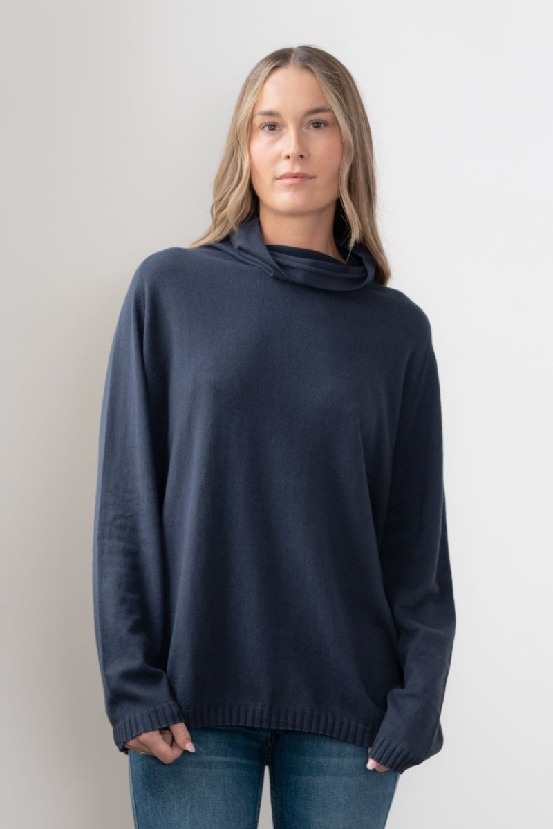 Mock Neck 'Boyfriend' Soft Sweater - Echo Verde Clothing