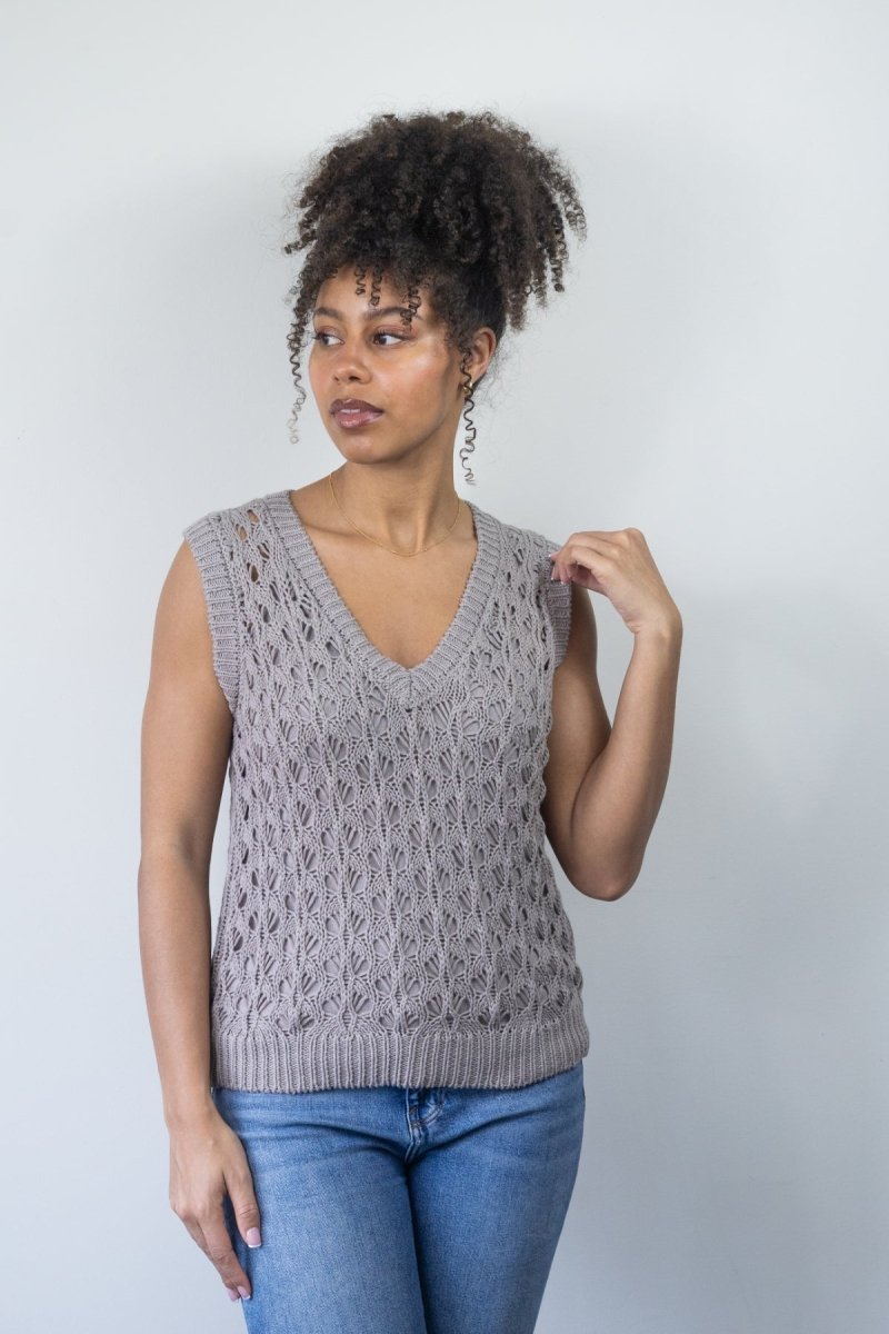 The Verona Crochet Vest - Echo Verde Clothing