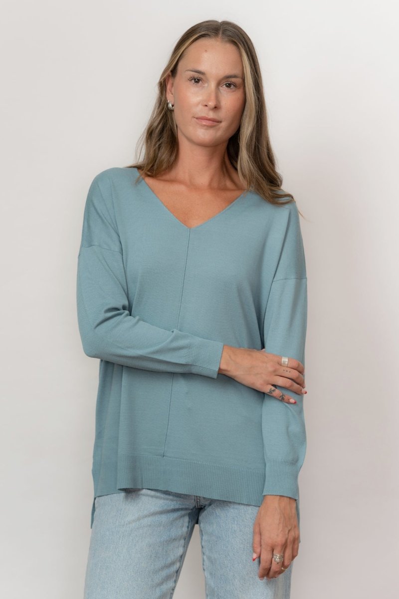 V Neck Bamboo Tunic - Echo Verde Clothing