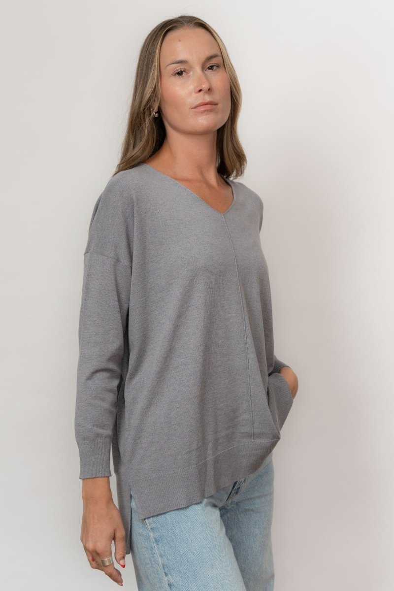 V Neck Bamboo Tunic - Echo Verde Clothing