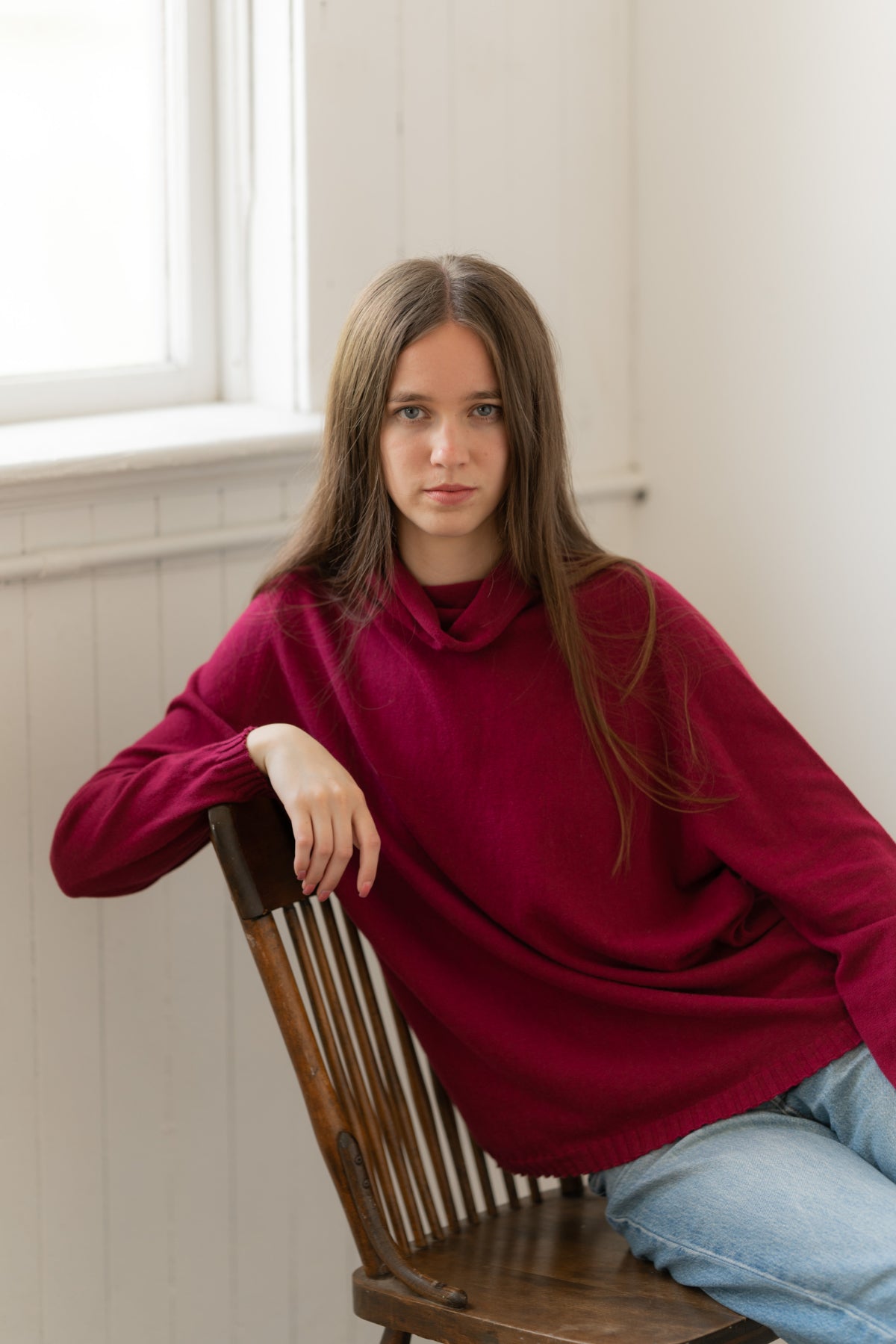 Mock Neck 'Boyfriend' Soft Sweater