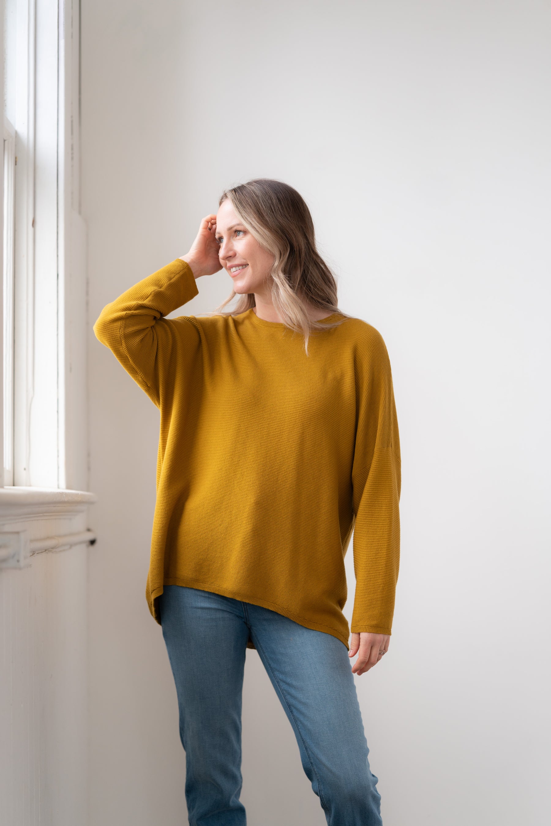 Ribbed Sara Crew Sweater