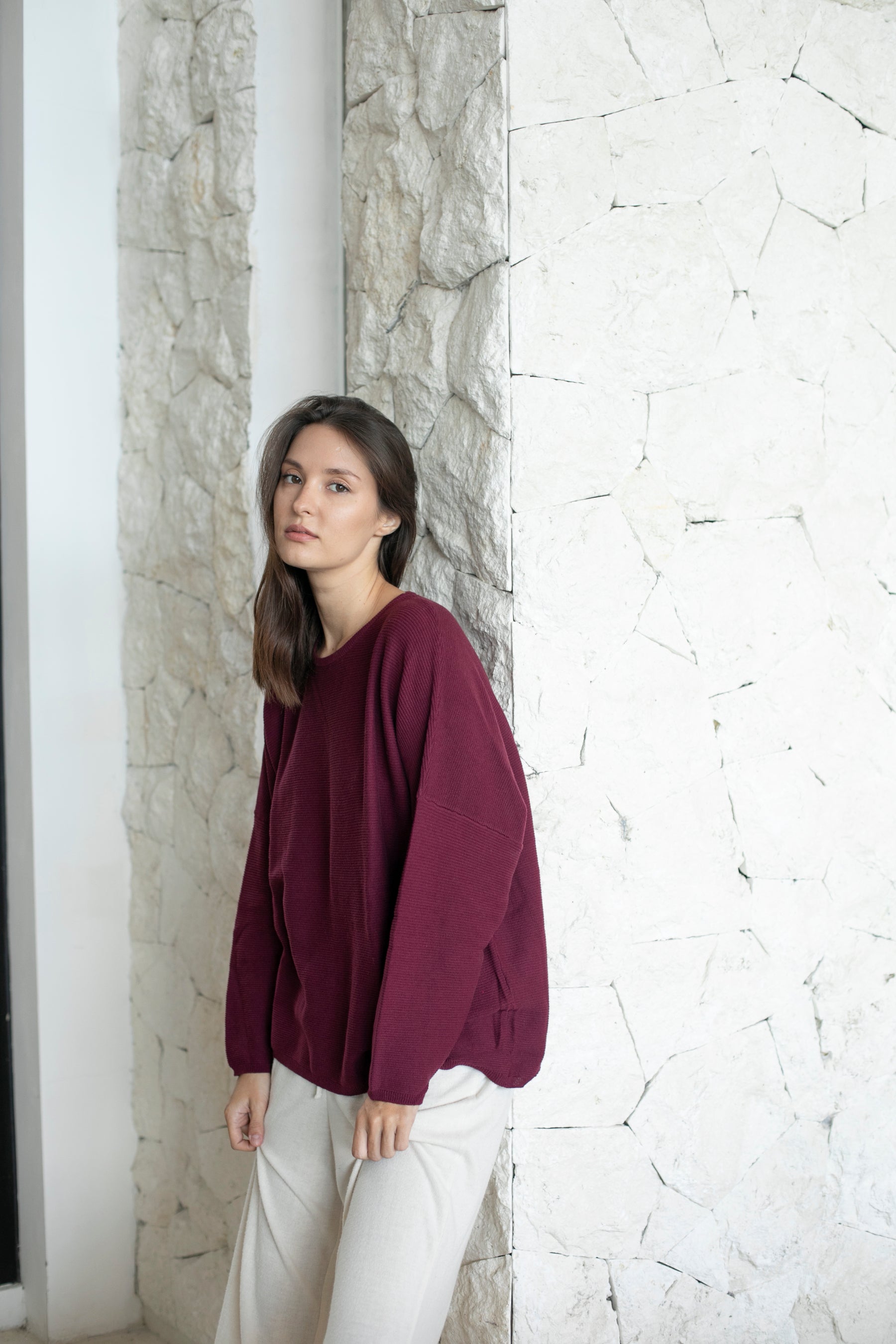 Ribbed Sara Crew Sweater
