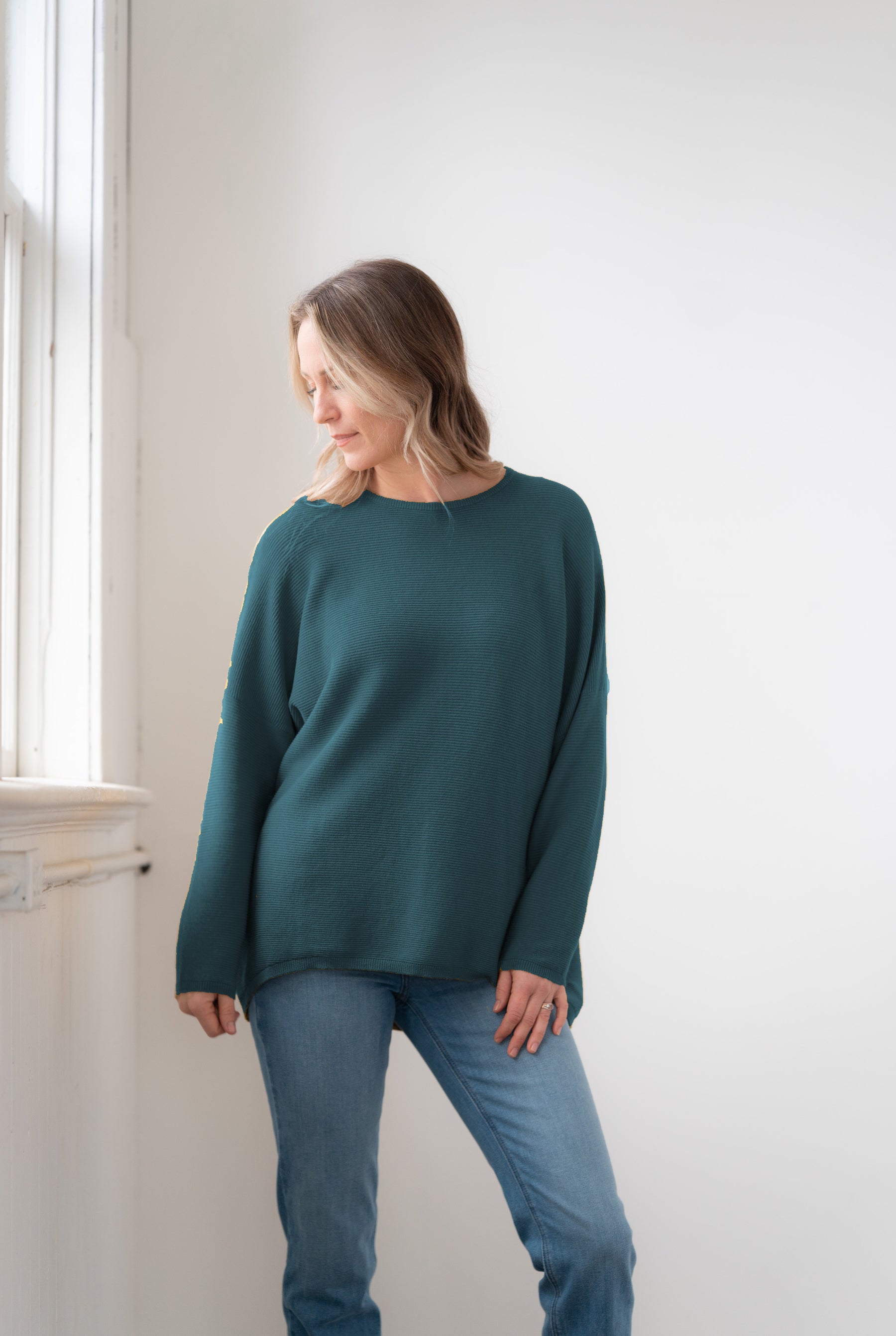 Ribbed Sara Crew Sweater