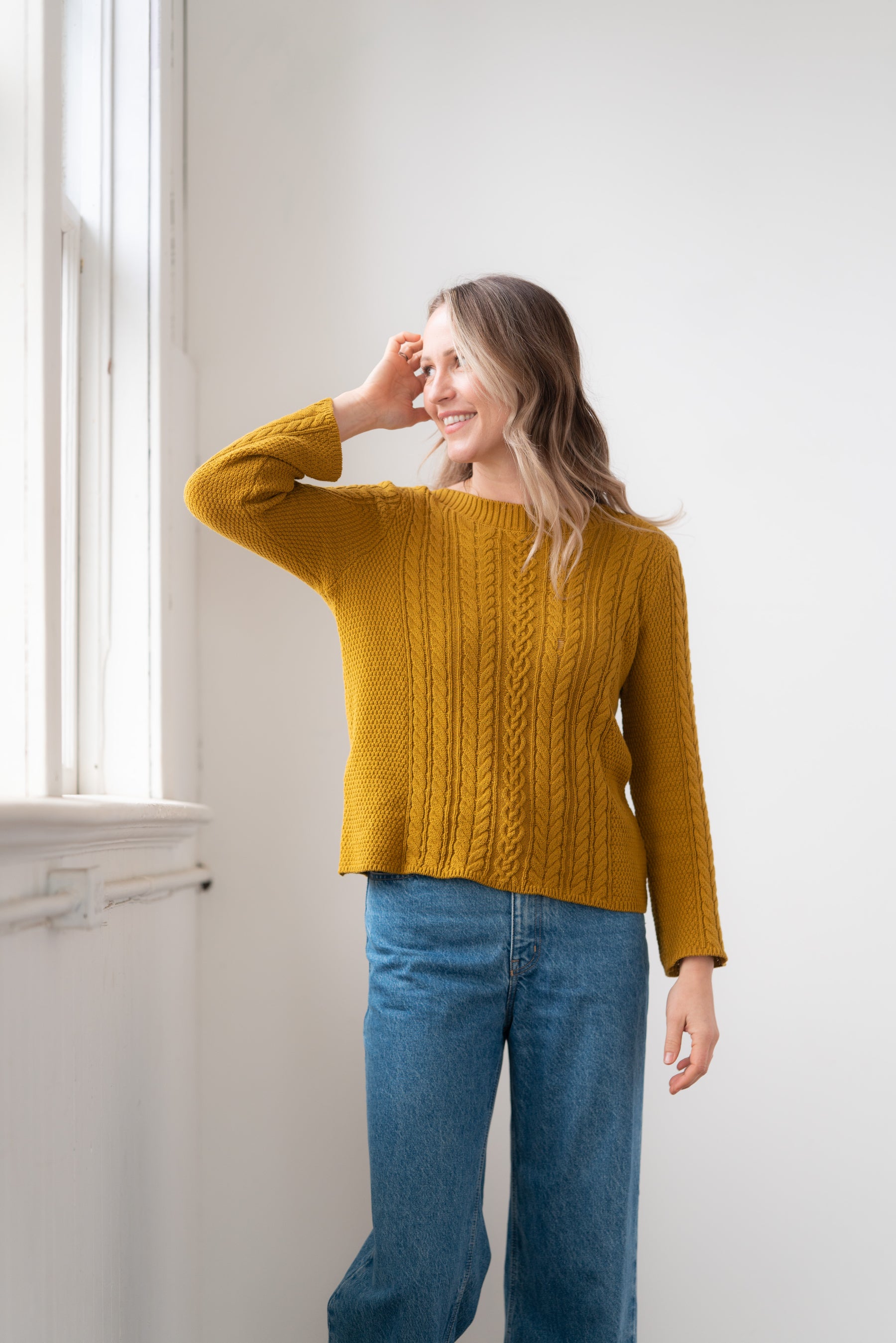 Cable Bay Crew Sweater
