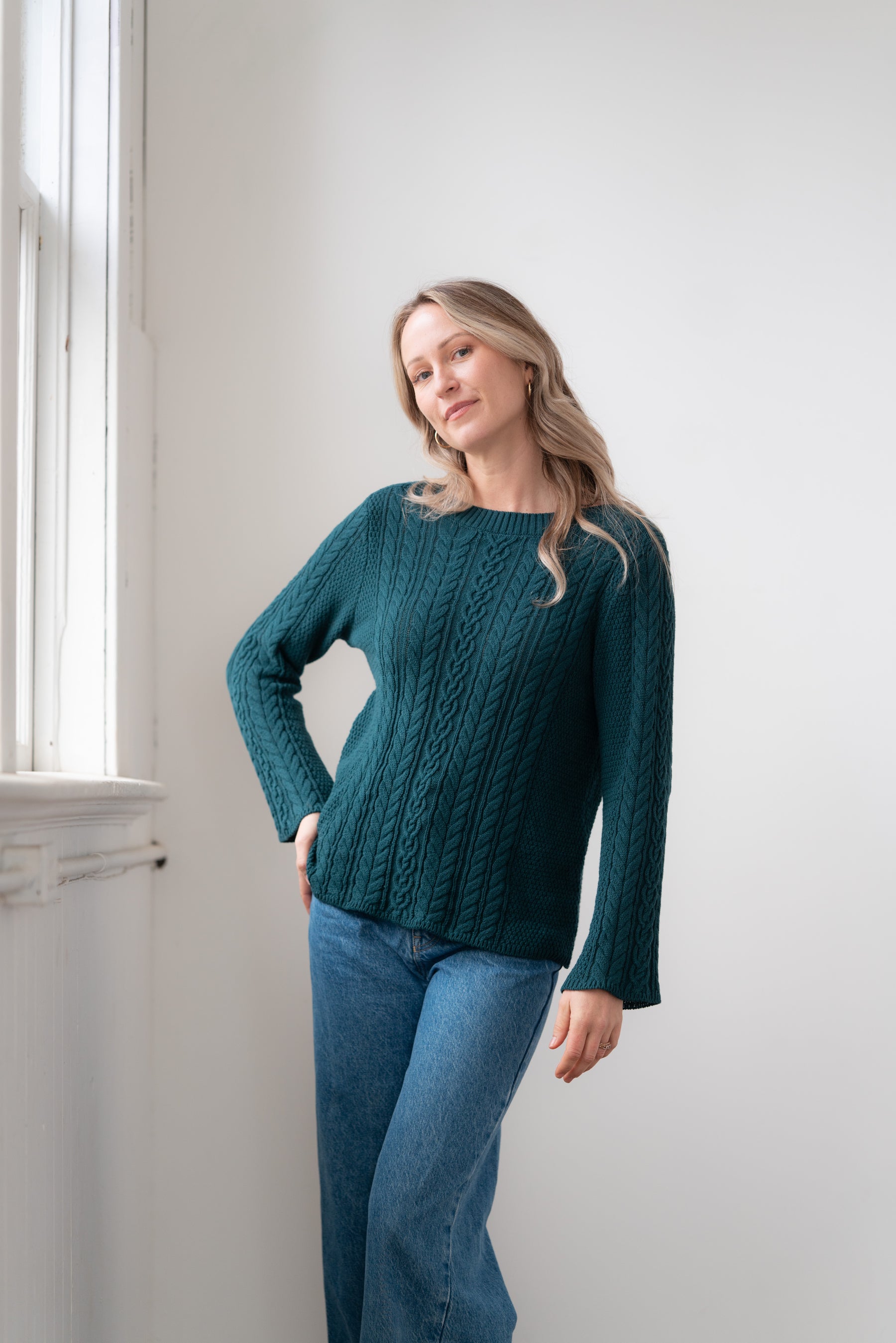 Cable Bay Crew Sweater