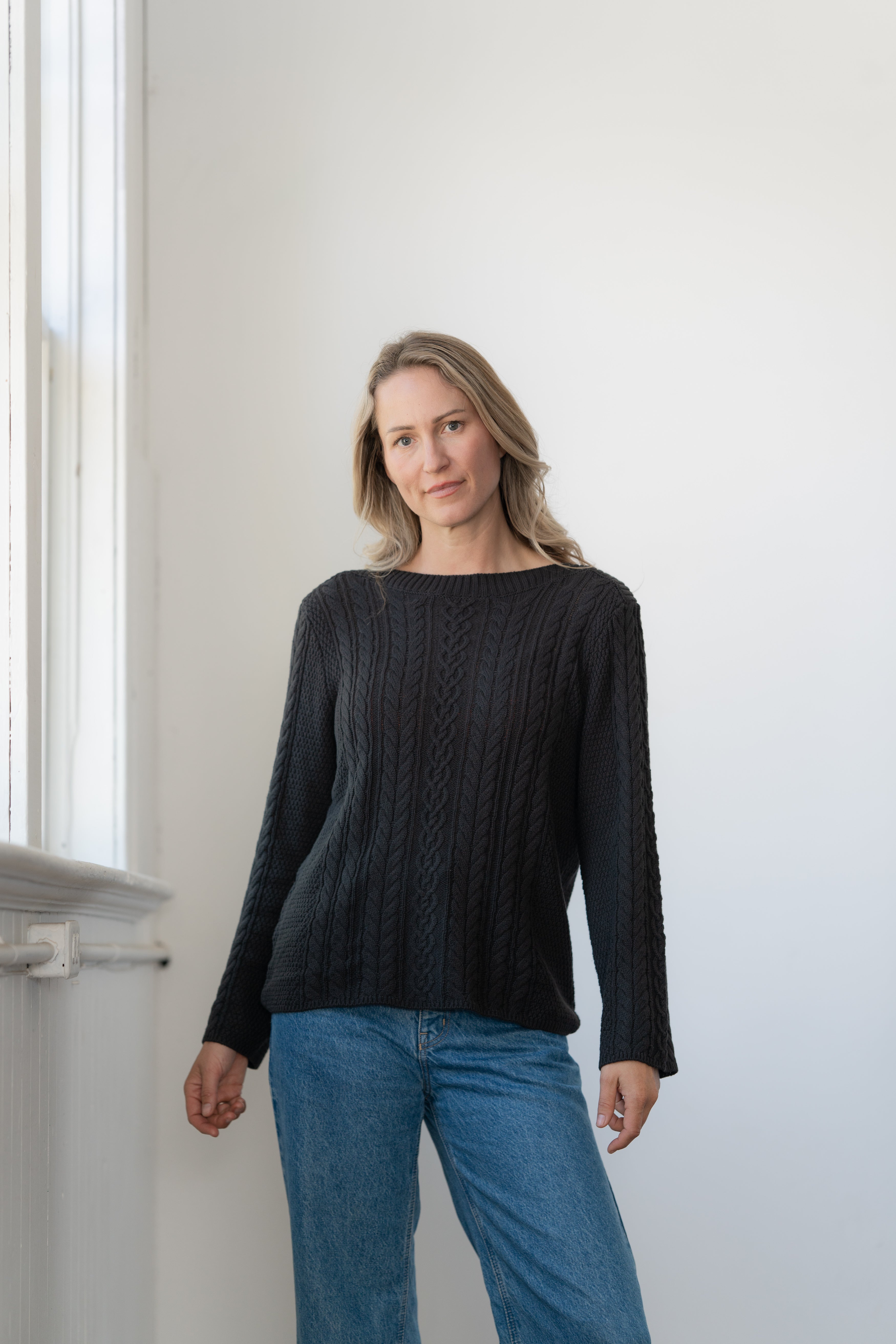 Cable Bay Crew Sweater