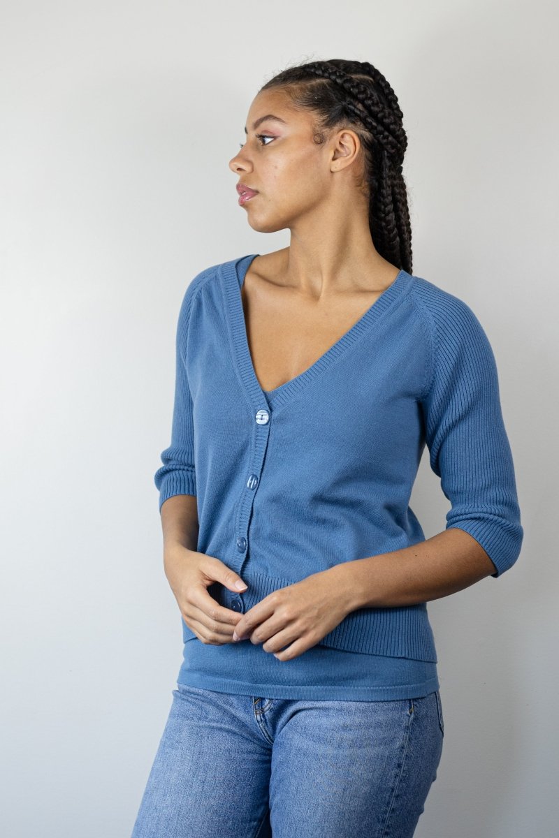 Cardigan in Organic Cotton - Echo Verde Clothing