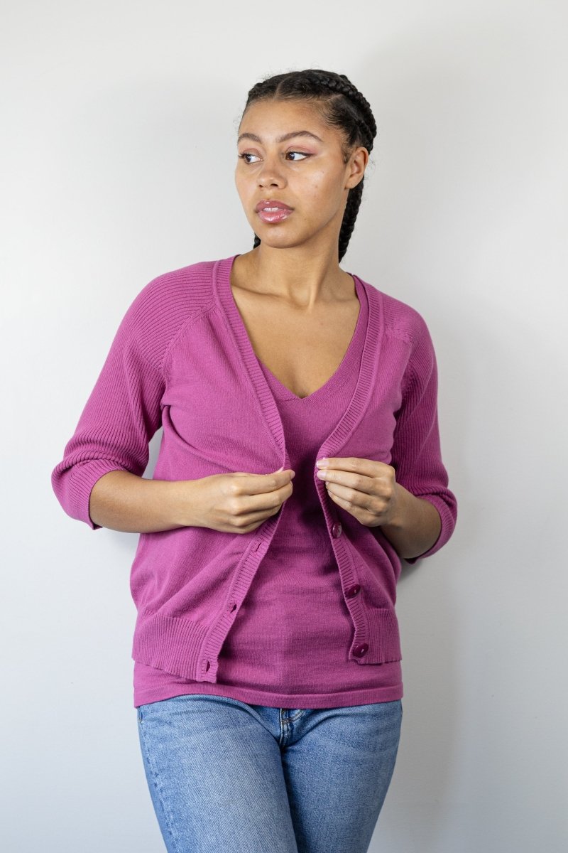 Cardigan in Organic Cotton - Echo Verde Clothing