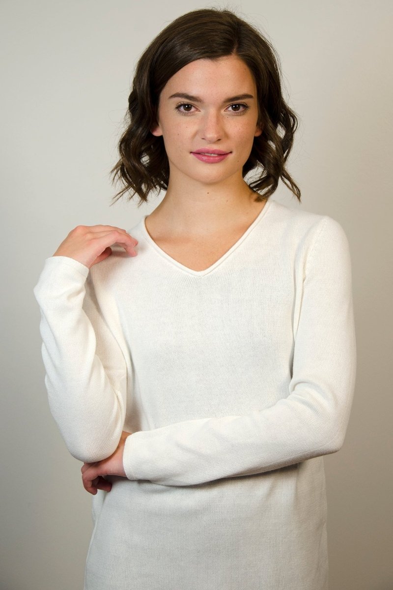 Classic V Neck Sweater - Echo Verde Clothing