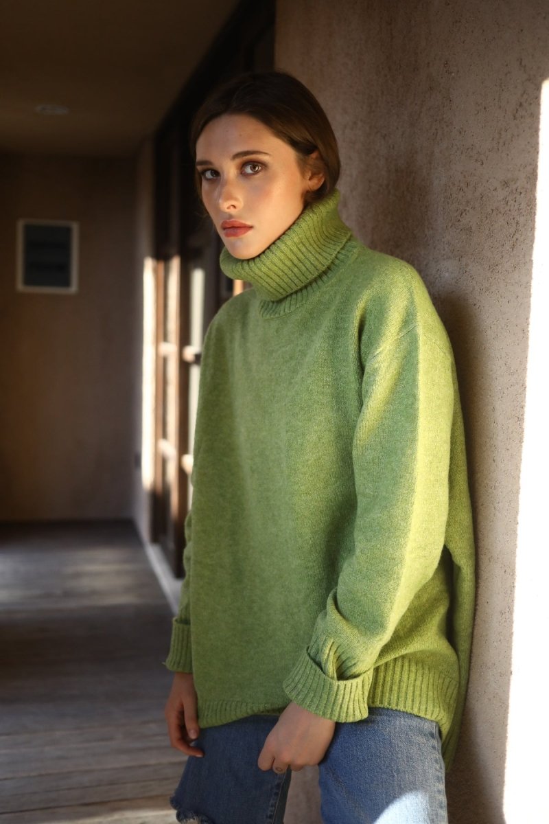 Dog Walker Chunky Cowl Sweater - Echo Verde Clothing