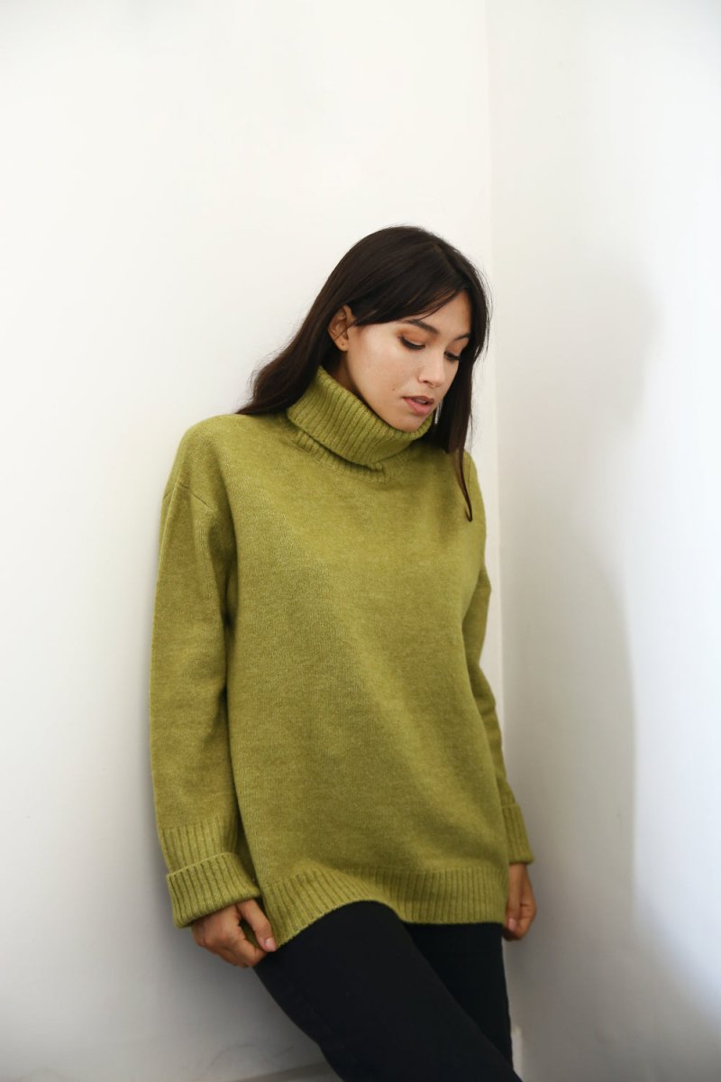 Dog Walker Chunky Cowl Sweater - Echo Verde Clothing