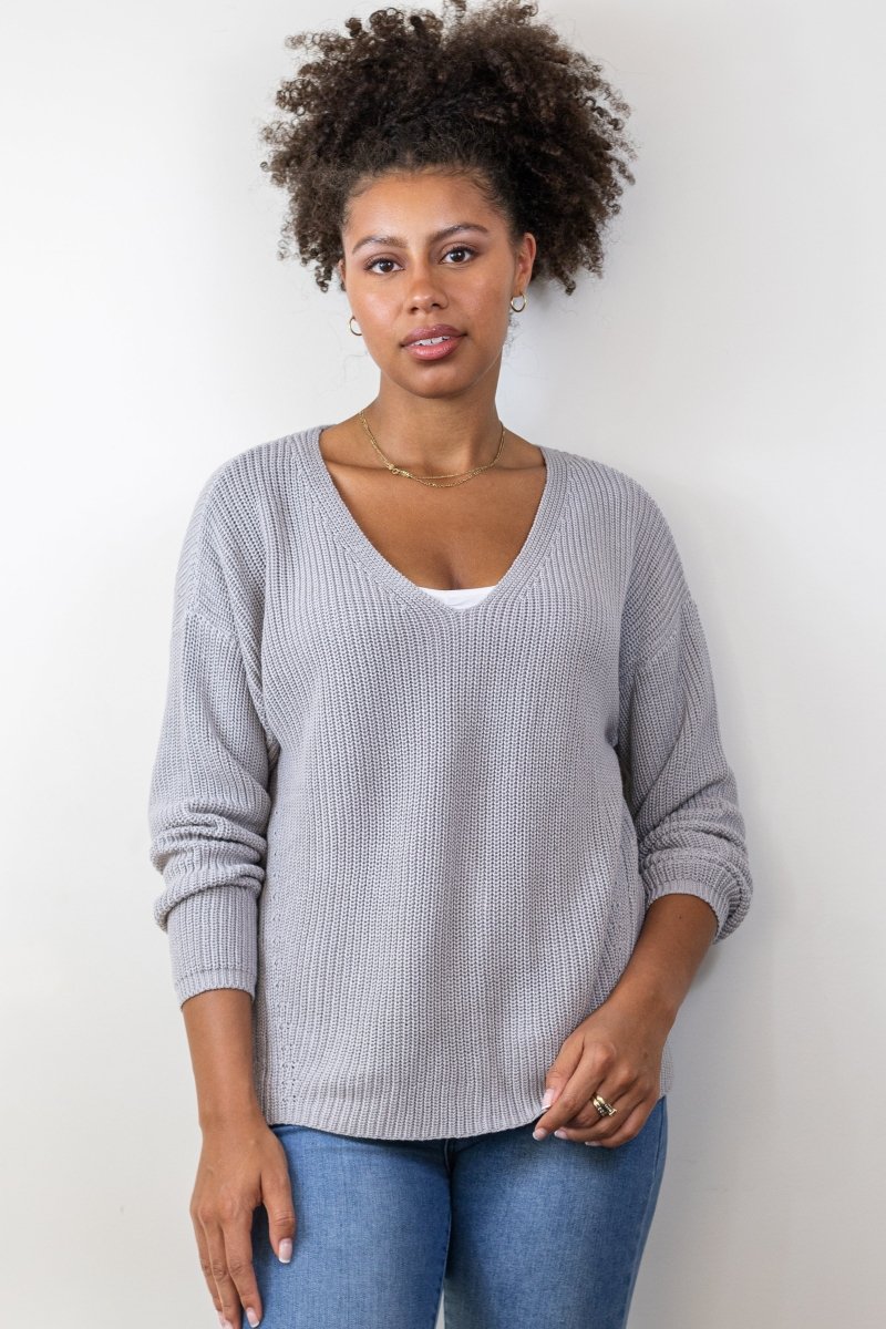 Foxy V Sweater - Echo Verde Clothing