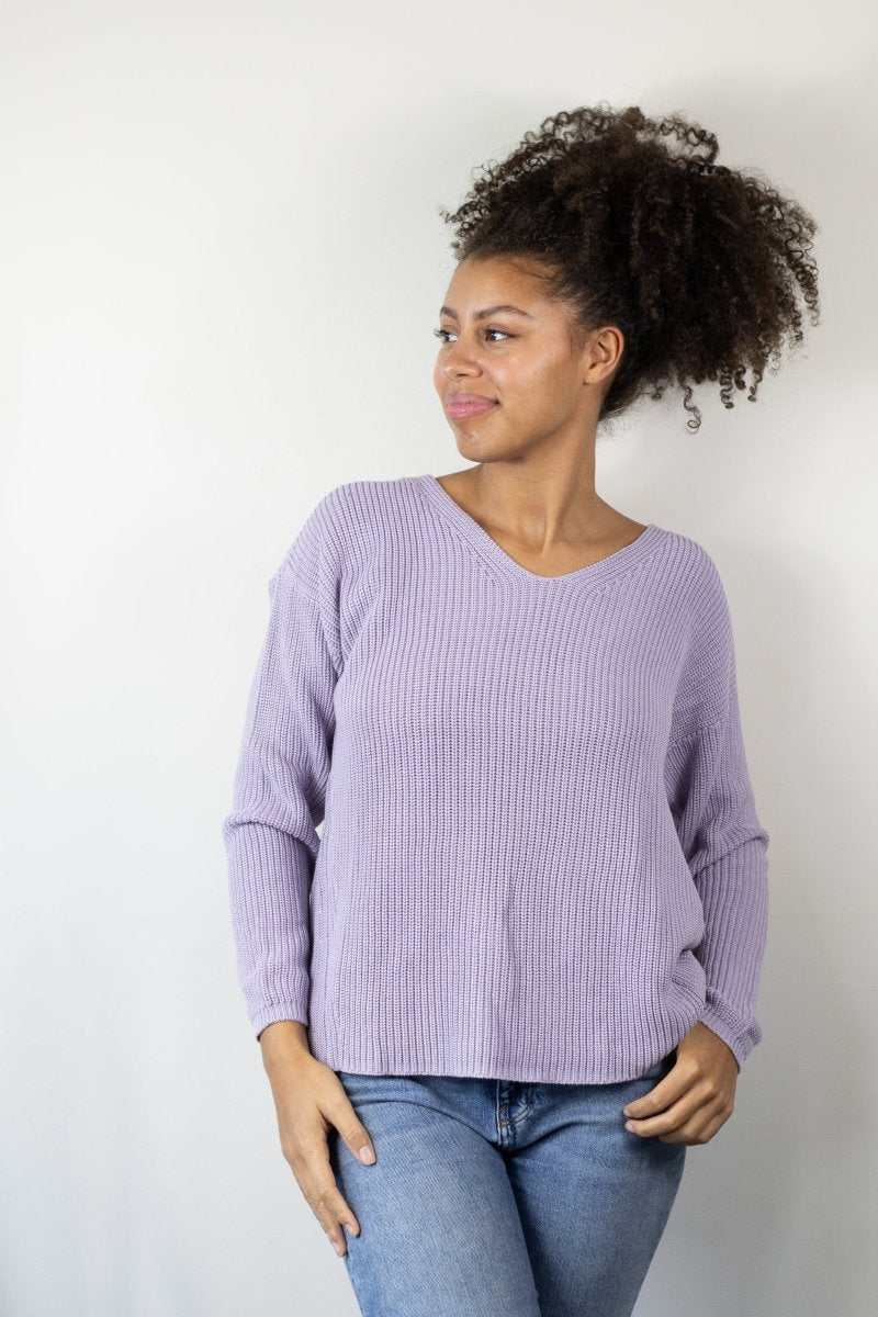 Foxy V Sweater - Echo Verde Clothing