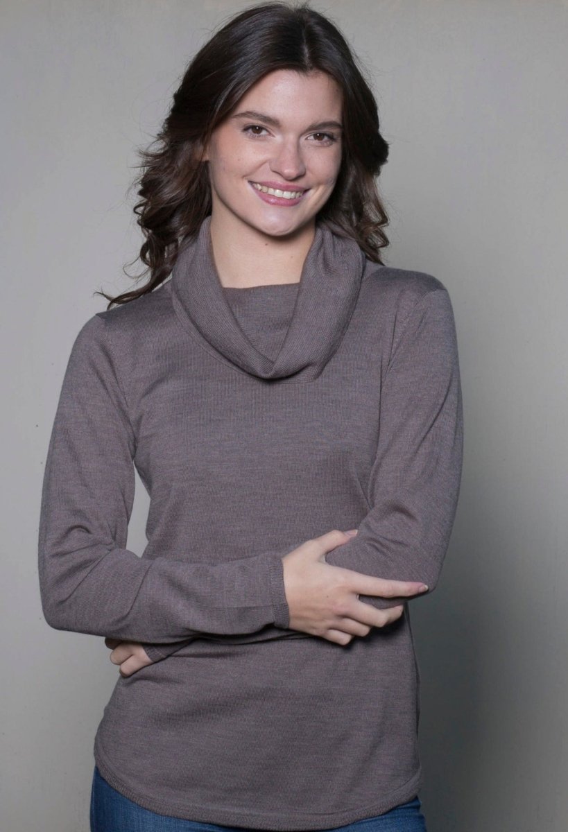 Merino Cowl Sweater - Echo Verde Clothing