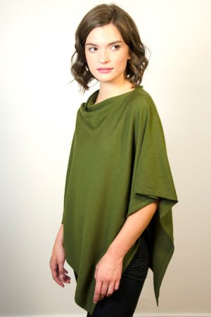 Merino Drape Neck Cape - Echo Verde Clothing