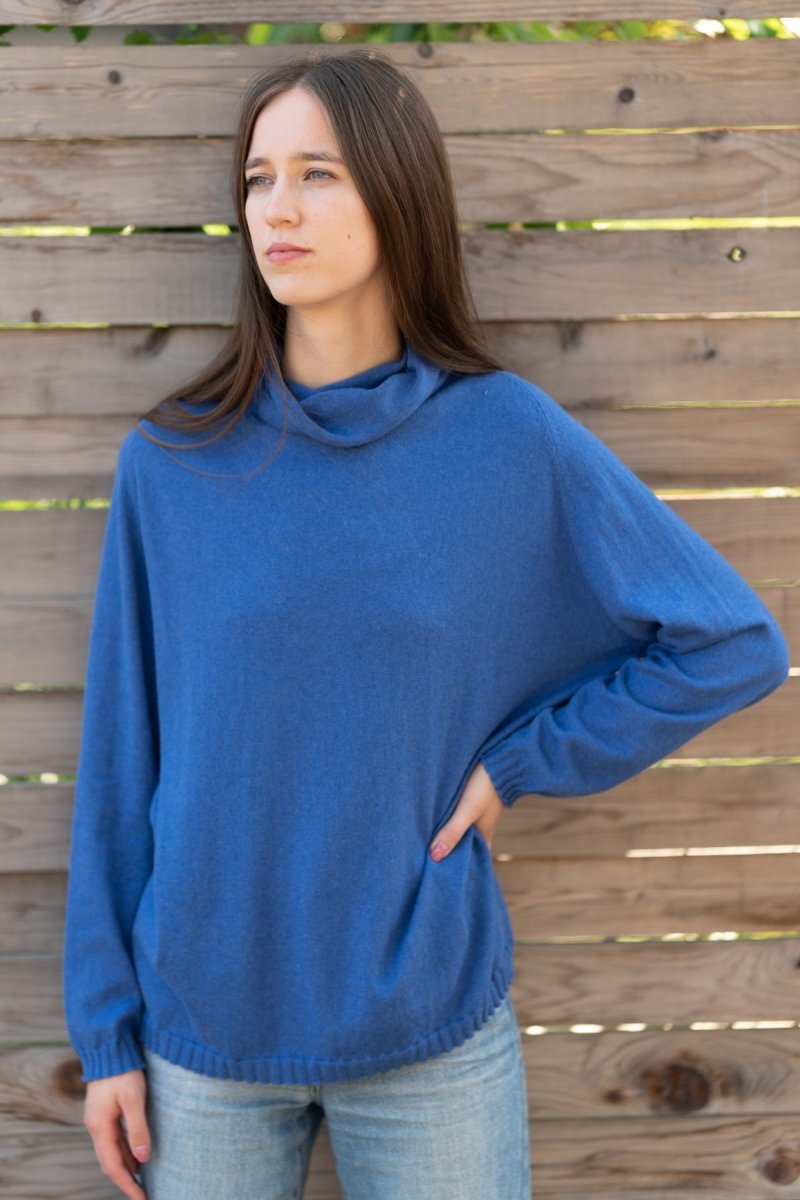 Mock Neck Soft Boyfriend Sweater from Echo Verde, sustainable clothing