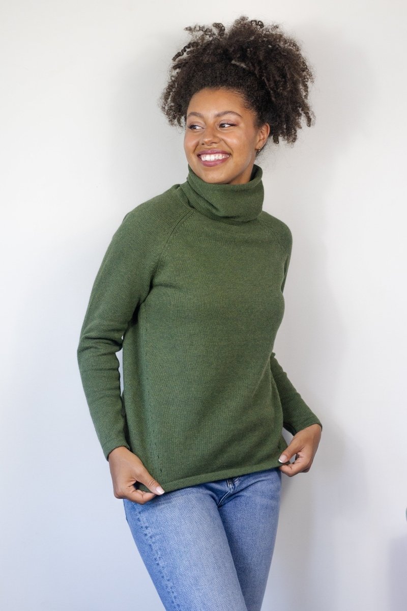 Myrna Mock Neck Soft Sweater - Echo Verde Clothing